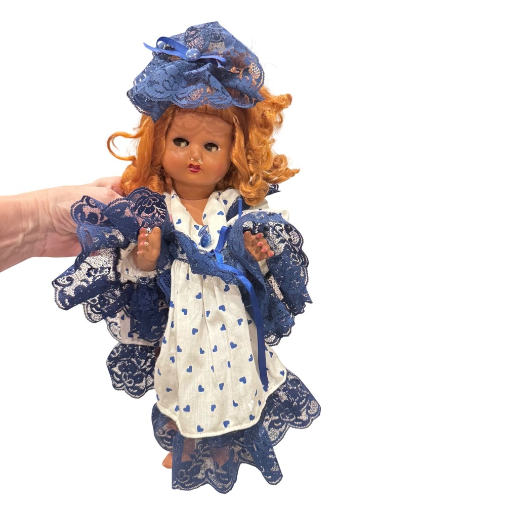 1950's Old Vintage Doll Red Hair Has Dress Speaker Doesn't work
16" needs repair